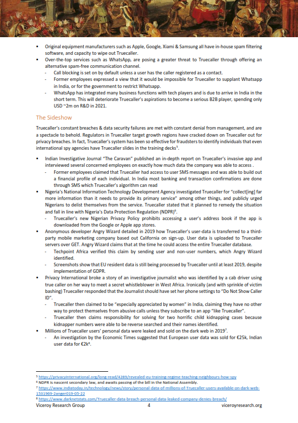 Viceroy on Twitter "Viceroy Research is short Truecaller. Our report