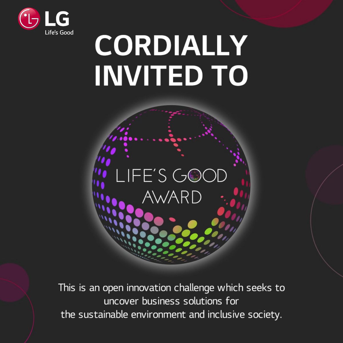 Are you innovative, creative and passionate about the social and environmental welfare of your community and planet?

If you are, then the #LifesGoodAward challenge is taylor-made for you! Here's how:
(Source: lifeisgoodaward.com)

#LG100Club #LGContest
cabinet murife