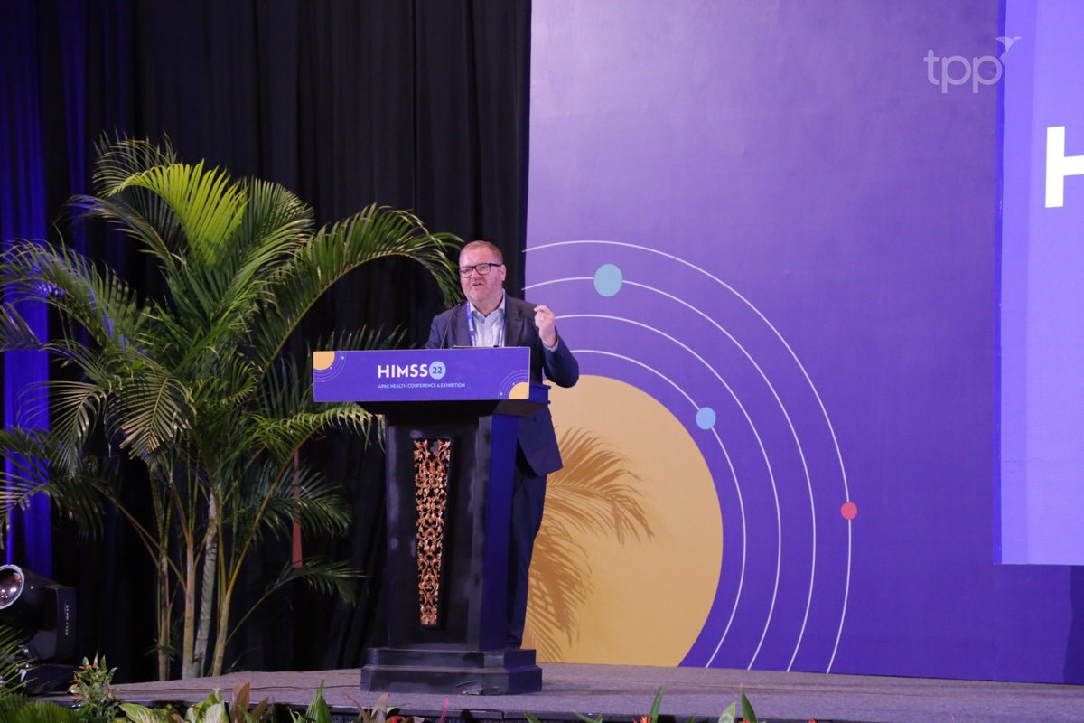 TPP_SystmOne's tweet photo. .@drchrisbates delivered an outstanding keynote speech at @HIMSS on “Next-Generation Analytics: Towards New Attainment Levels” this afternoon in Bali, Indonesia. #HIMSS22APAC https://t.co/OUWtAmaCuh