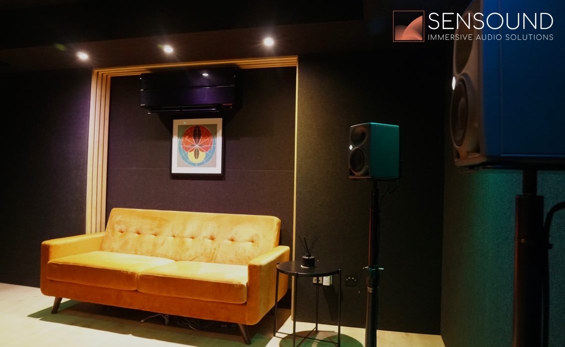 Highlighting Worcestershire's new #DolbyAtmos studio - SENSOUND. We're pleased to have worked with Sam and Mark, playing our part in launching the new #space - including sourcing some of the gear and implementing our new fabric tracking system for the #studio finish.