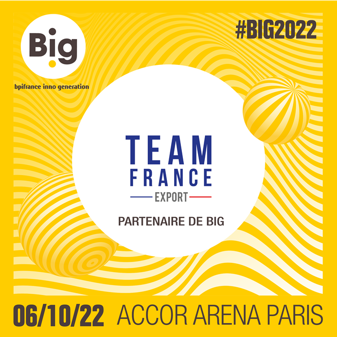 Bpifrance's tweet photo. La #TeamFranceExport, partenaire de #Big2022, regroupe tous les acteurs institutionnels qui ont pour but de faire rayonner la France à l'international. 

Vous souhaitez vous exporter ? Prenez rdv avec eux à #Big2022👉 https://t.co/3hTG59FUEi https://t.co/zglbZSkDDT