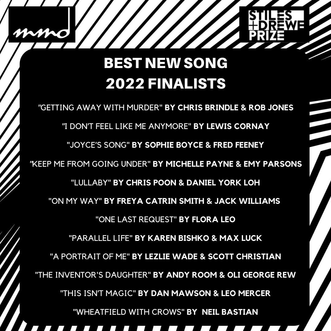 MercuryMusicals's tweet photo. 🚨 ANNOUCEMENT 🚨 

The finalists of the @StilesandDrewe #BestNewSongPrize have now been released! Join us for a night of new musical songs alongside celebrating 30 years of MMD!

📍@TheOtherPalace  
🗓 21st Nov | 7:30pm
🎟https://t.co/PiJQoe9WC5 https://t.co/6iCGk1wlOd