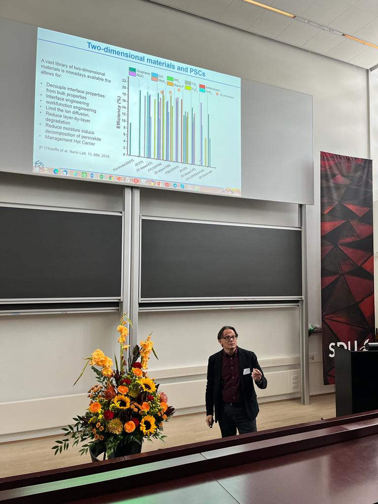 CHOSE (@chose_uniroma2) on Twitter photo and now it is time to listen to Prof <a href="/DicarloAldo/">aldo.dicarlo@uniroma2.it</a> talk on 2D materials and #perovskite solar cells #ISOS13
<a href="/CNR_ISM/">CNR-ISM Istituto Di Struttura Della Materia</a> <a href="/ing_torvergata/">IngegneriaTorVergata</a> and now it is time to listen to Prof <a href="/DicarloAldo/">aldo.dicarlo@uniroma2.it</a> talk on 2D materials and #perovskite solar cells #ISOS13
<a href="/CNR_ISM/">CNR-ISM Istituto Di Struttura Della Materia</a> <a href="/ing_torvergata/">IngegneriaTorVergata</a>