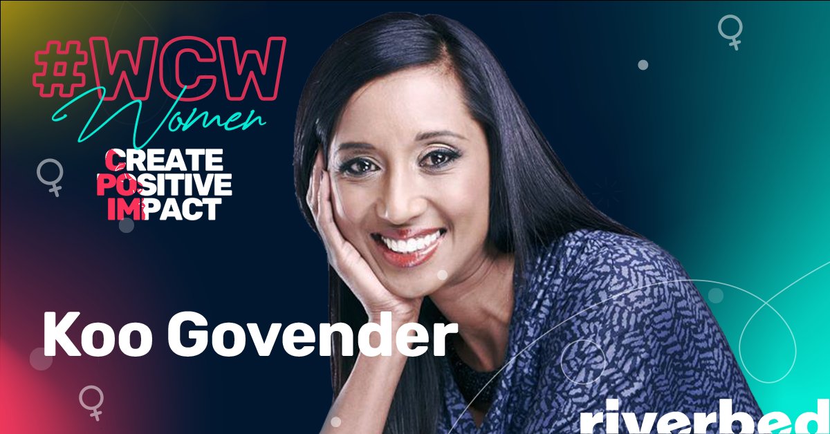 riverbedagency's tweet photo. Representation Matters!! Our #WCW for this week is @KooGovender !! A woman of colour doing amazing things! A big shout out to a woman that drives change for women and by shining her light, she’s enabling us to do the same!! #CreatePostiveImpact #CareCulture #Diversity https://t.co/kqdvVumrCa