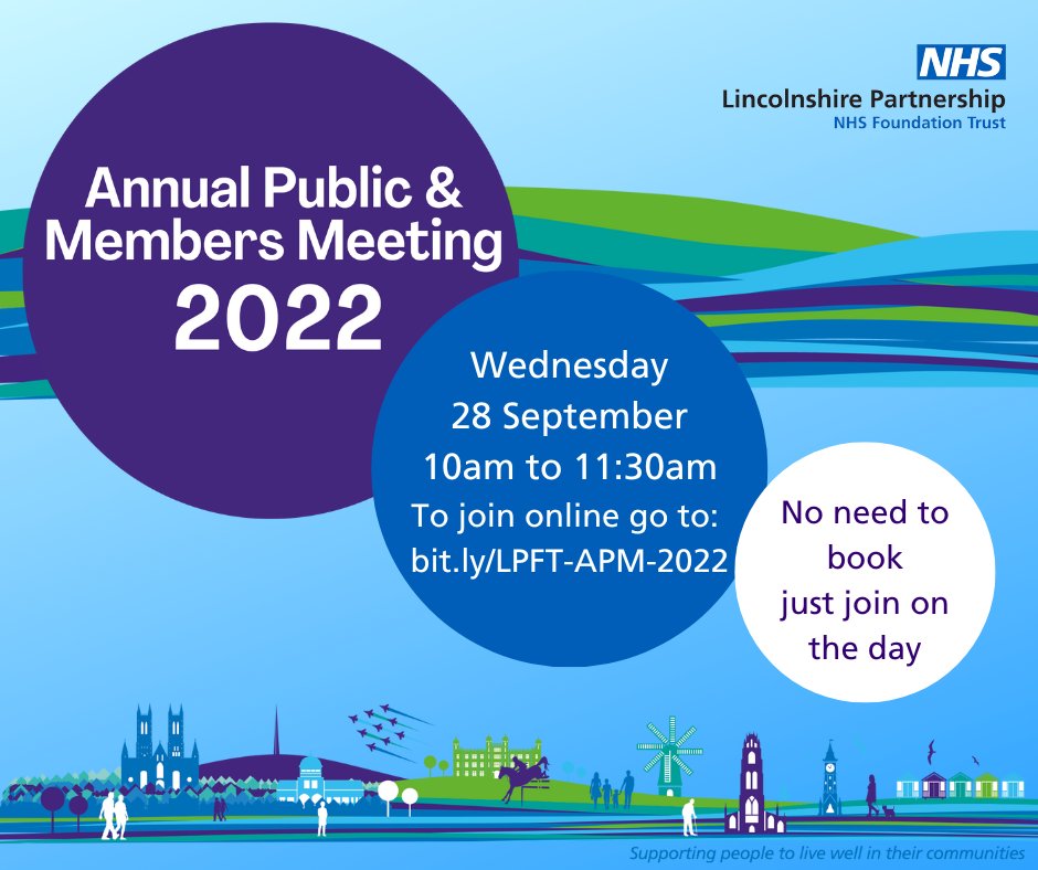 📢Our APM has just started.. If you'd like to join us: bit.ly/LPFT-APM-2022

Find out more: lpft.nhs.uk/news-and-event…