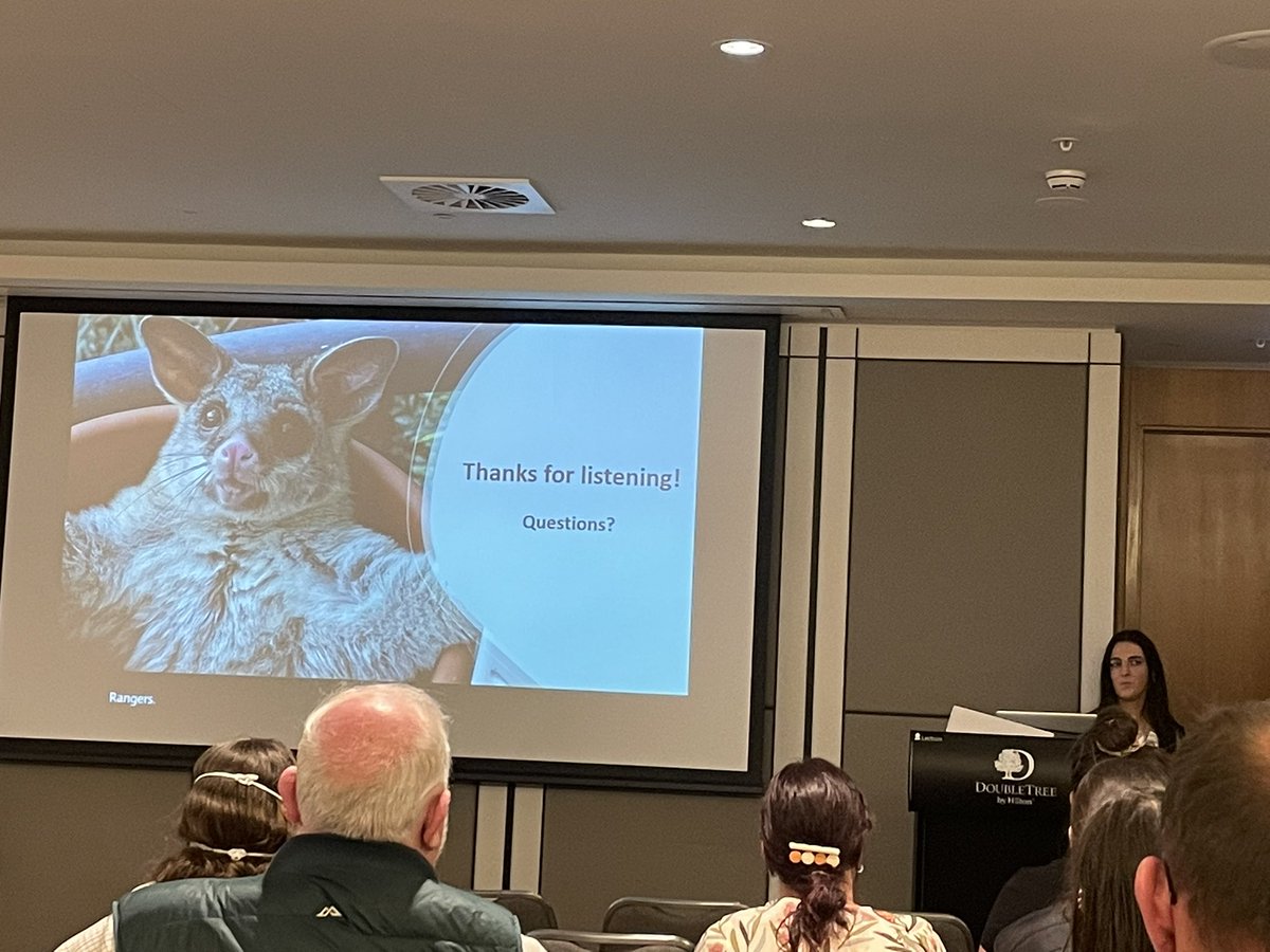 Great talk at #AMSPerth22 by @WildlifeLab and @meeg_ecology student Shelby Middleton on brushtail possum taxonomy @EdithCowanUni @TravouillonK @Dr_Rob_Davis @plani_gal