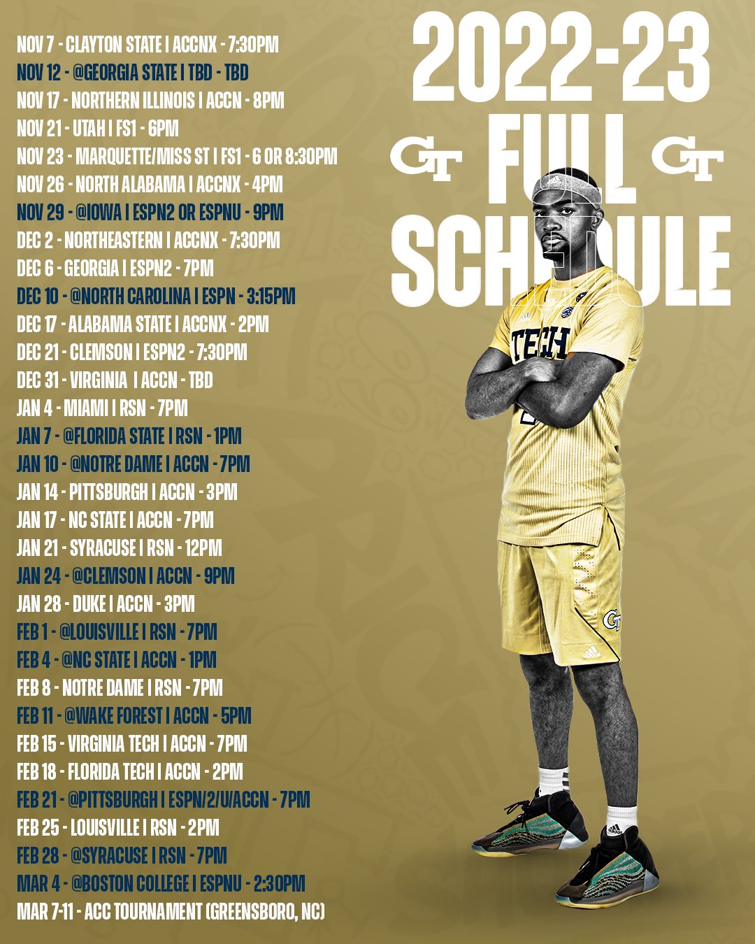 2022-23 Georgia Tech Men's Basketball Information Guide by GTAthletics -  Issuu