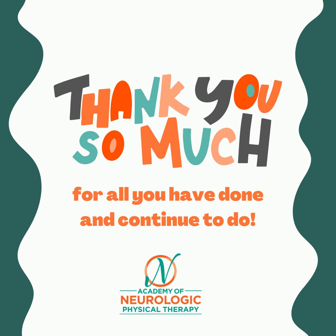 October is National Physical Therapy Month. The ANPT is so grateful for your continued commitment to bettering our profession! #MoveForward  <a href="/APTANeuroPT/">APTAAcademyofNeuroPT</a>