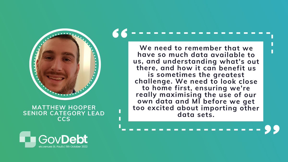 GovDebtC's tweet photo. Find out about how data can be so valuable in debt recovery and resolution, Matthew Hooper from @gov_procurement shares his thoughts in our latest blog.
Read the blog: https://t.co/uPdi7caIih
#Data #DebtResolution #DebtRecovery #Debt #DebtData #PublicSectorDebt https://t.co/uWKIIjAhOM