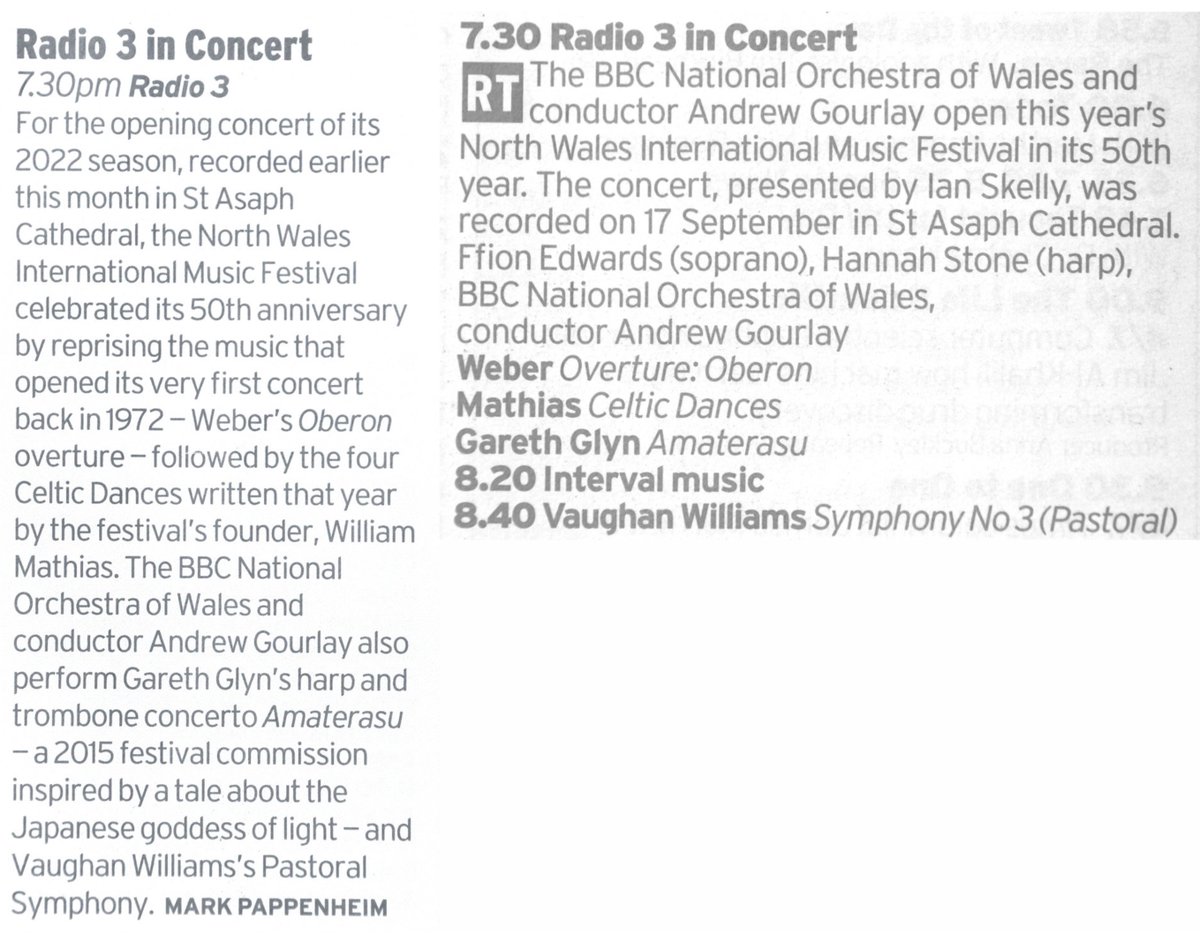 nwimf's tweet photo. Heno! Tonight! Broadcast of @BBCNOW - @nwimf opening concert, recorded 17 Sept, on @BBCRadio3
with Hannah Stone (harp) &amp; Ffion Edwards (soprano) 
@StAsaphCath @Anniecanu https://t.co/KKy0OAudOa