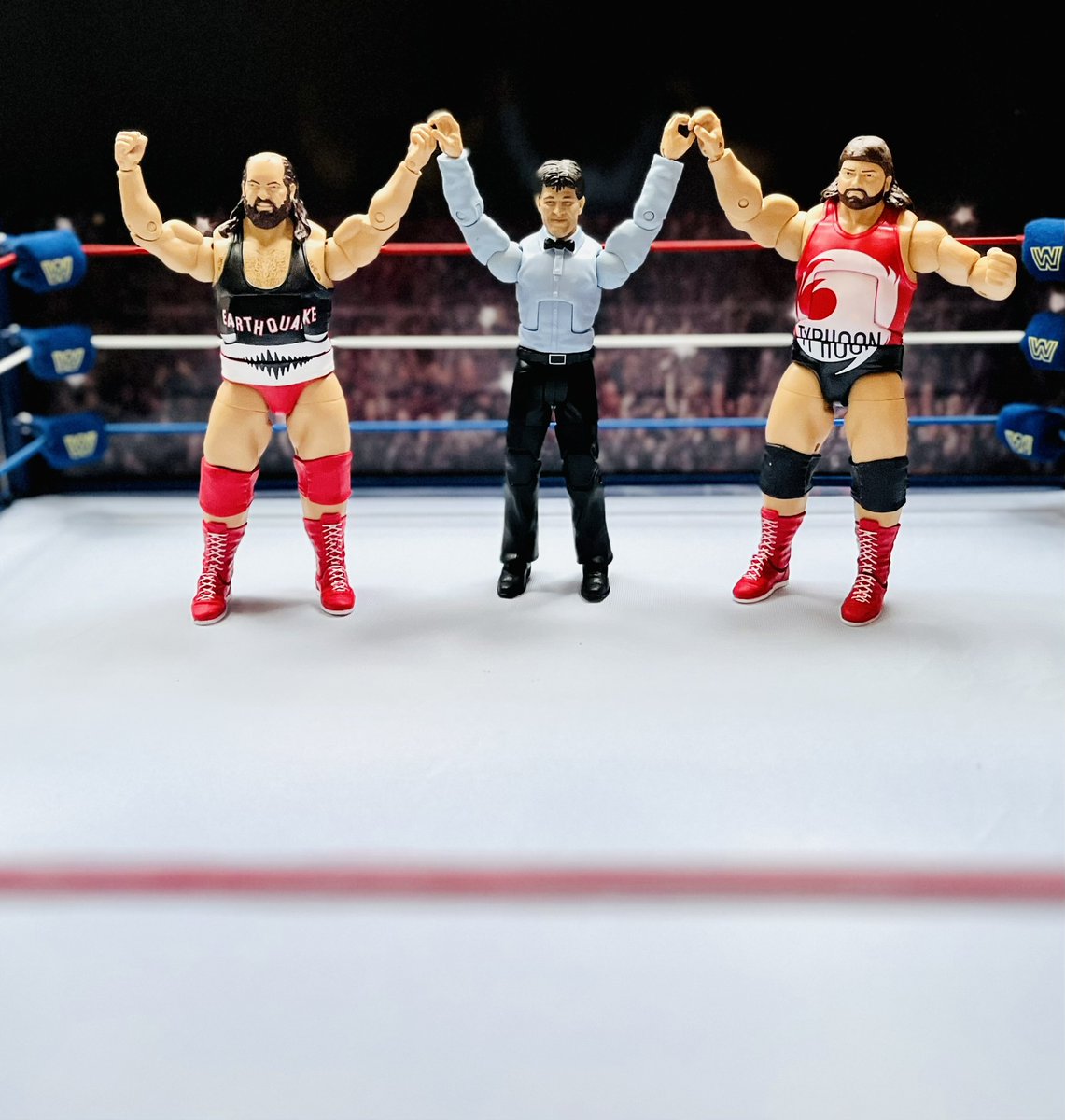WrestlingFK's tweet photo. The Natural Disasters

Earthquake: 6 ft 7 in (2.01 m)
Typhoon: 6 ft 3 in (1.91 m)
Combined Billed Weight: 843 lb (382 kg)
Debut: June 1991

#thenaturaldisasters #naturaldisasters #earthquake #Typhoon #wwf #wwe #TagTeamWrestling #mattel #wrestlingcommunity #FigLife #90swrestling https://t.co/5vul732TWb