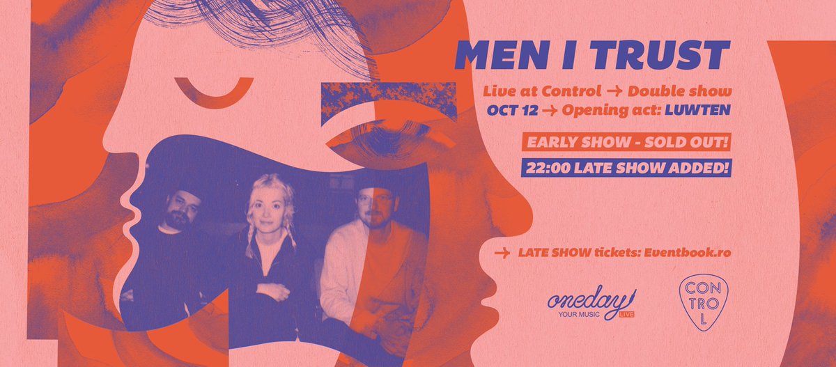 OneDayLive's tweet image. Two weeks left till @menitrust double show in Bucharest - Oct 12 at @ControlClub🖤 

Tickets still available for the 2nd show: bit.ly/MIT_LateShow

New music out today: youtu.be/HAK5D3drObI

#OneDayLive #ControlClub