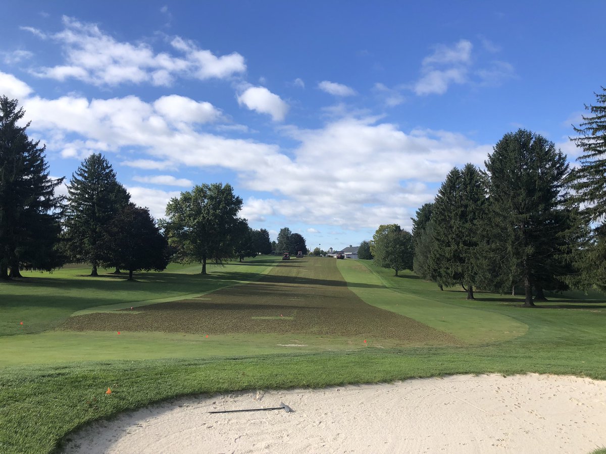 Been five years since the last core aerification on our fairways…can’t think of a more beautiful view