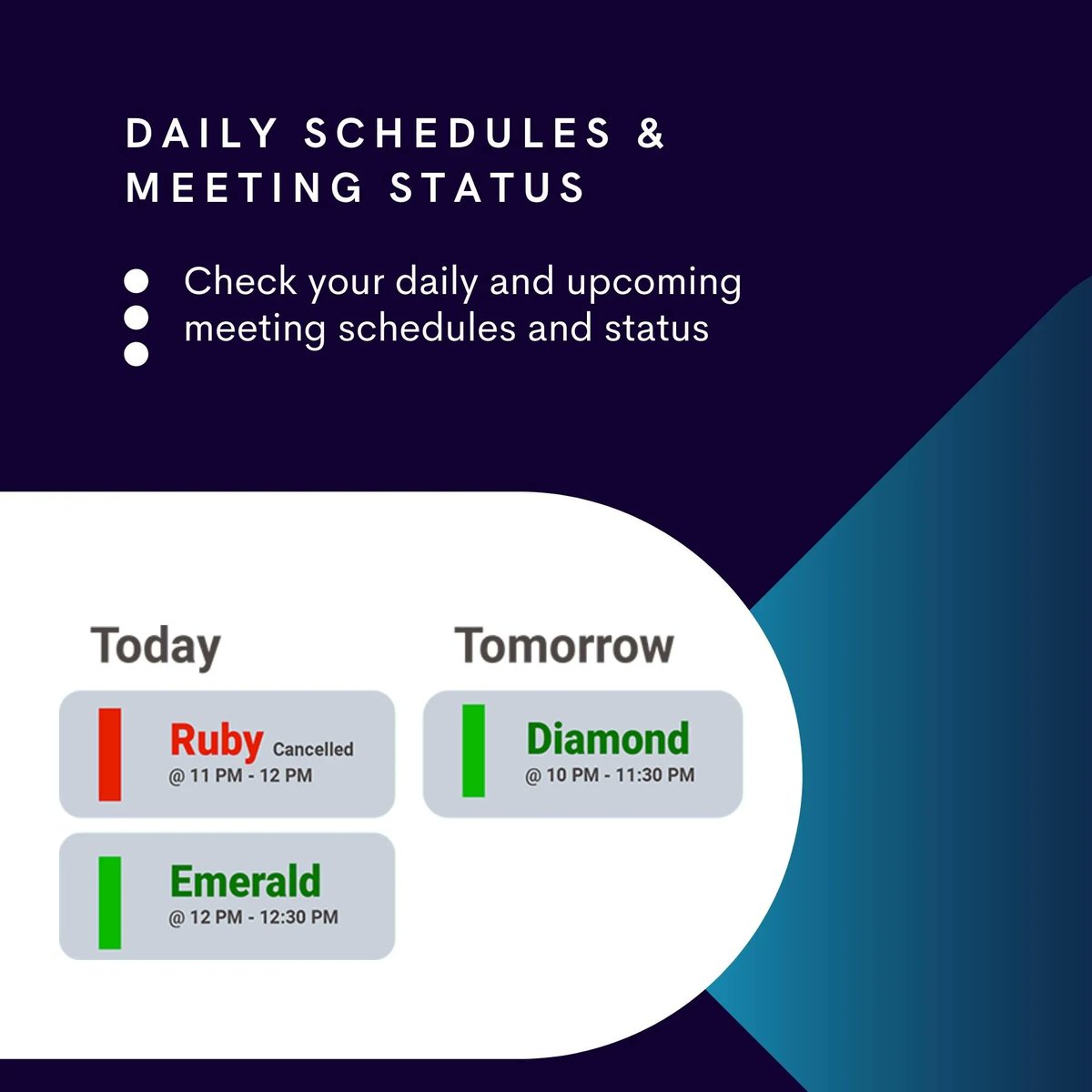 DigitalBricks2's tweet image. Meeting Room Management – Daily Schedules &amp;amp; Meeting Status
With DigitalBricks Meeting Room Management, time management has never been simpler. Check your daily and upcoming meeting schedules and status.
buff.ly/3eC53Xs