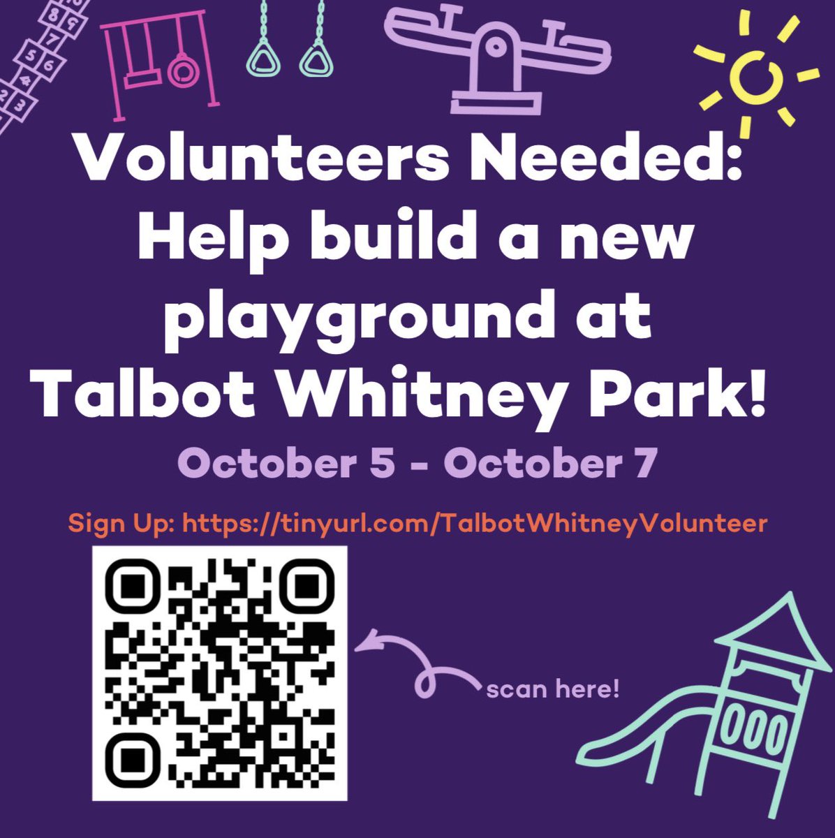 Help us build a brand new playground at Talbot/Whitney Park in our #SouthArlington district! We are 2 weeks away from our new <a href="/kaboom/">KABOOM!</a> playground project and we couldn’t be more excited! Sign up to volunteer October 5-7! Register HERE: eventbrite.com/e/help-build-a… #greatstreetsakron