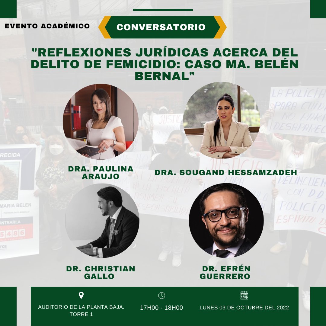 RenuevaJ's tweet photo. Les extendemos una cordial invitación a este evento académico, de libre acceso, organizado por estudiantes de @DerechoPUCE.
Lunes 03 de octubre del 2022, desde las 17:00
Lugar: Auditorio 1 de la Torre I de la @PUCE_Ecuador 

También será transmitido por Facebook life. https://t.co/mFdSVaLX7I