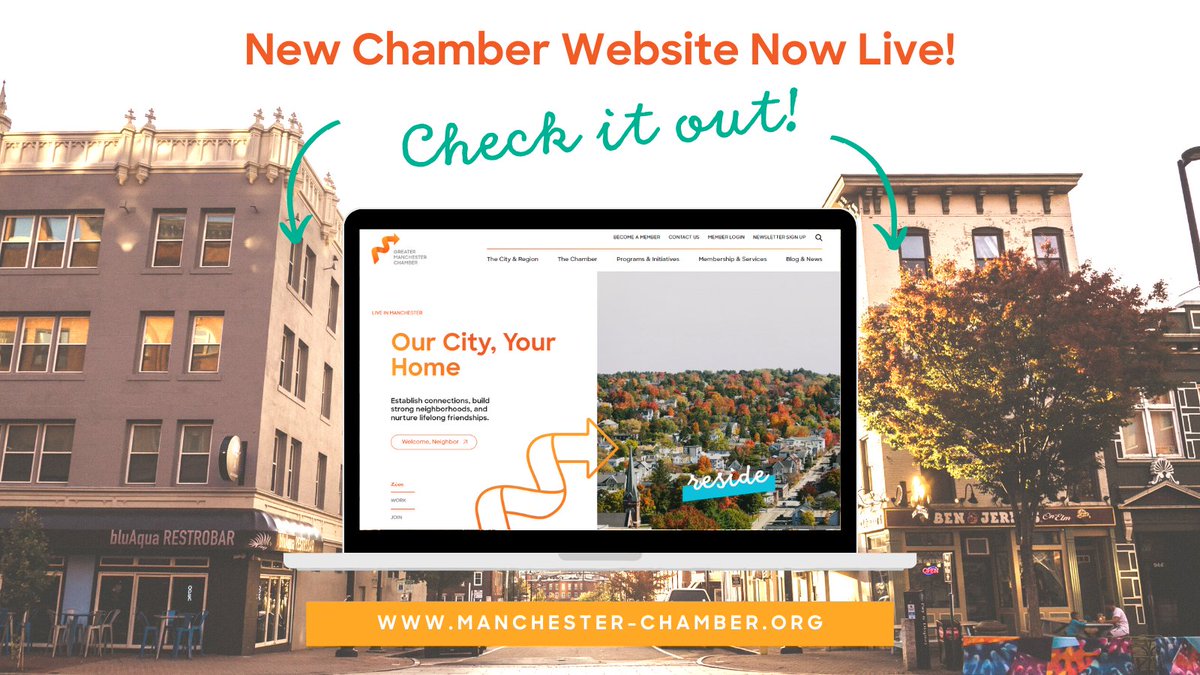 Now introducing the new manchester-chamber.org! A competitive and innovative website that positions Manchester as a city which stands behind the people making bold business strides. Our new website is now a useful tool that supports the experiences of our diverse audiences.