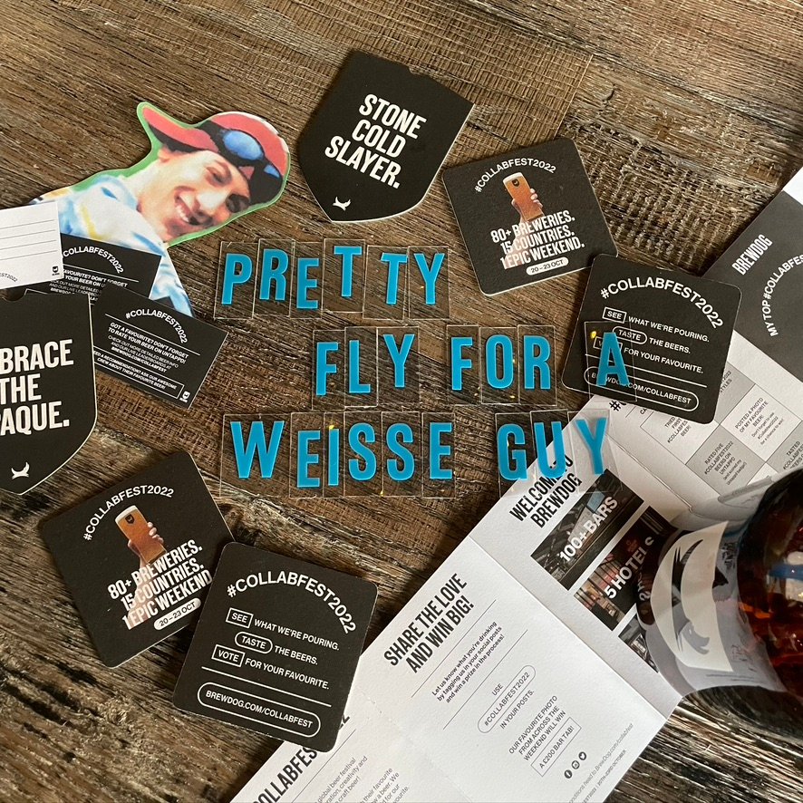 GIVE IT TO ME BABY and we finally have!🤩 Our #COLLABFEST2022 beer 'Pretty Fly For A Weisse Guy' brewed with @bonemachinebrew! Looking at our collabfest posts, we're giving a pint of headliner to anyone who comments our beer ingredients. HINT: Sumac's one. Happy Guessing!🍋