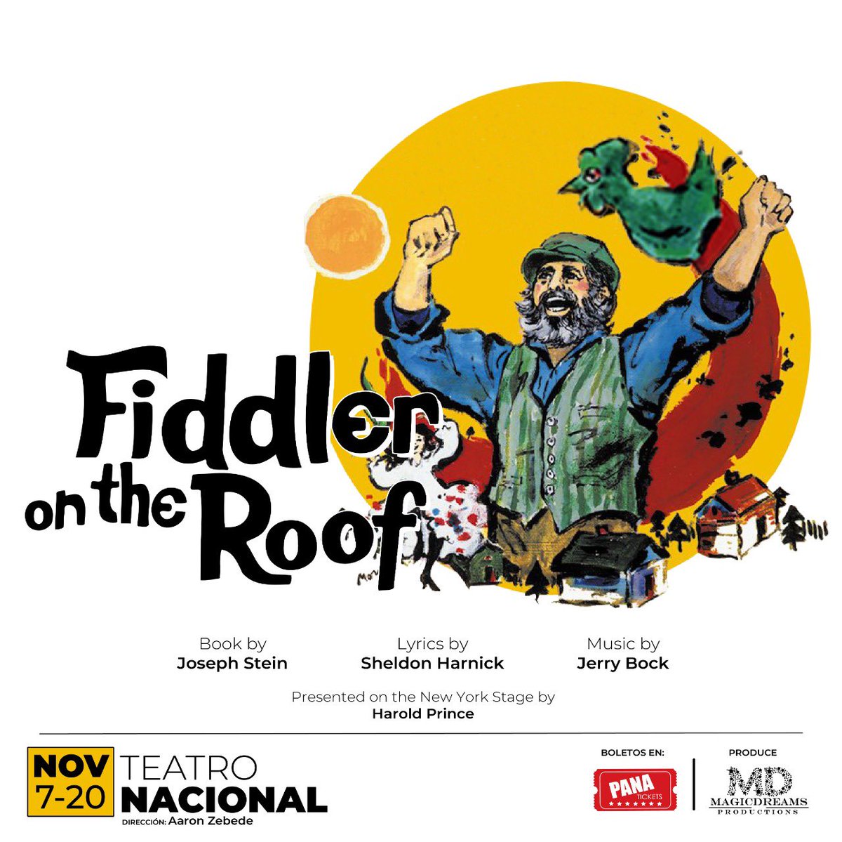 ¡Seguimos la TRADICIÓN! Vuelve UN VIOLINISTA SOBRE EL TEJADO, celebrando sus 10 y 20 años en Panamá.

Hasta el 5 de Oct todos los boletos tendrán 15% de descuento.
Y los primeros 100, un 20% de descuento EN TODAS LAS ÁREAS.

Boletos en tinyurl.com/FiddlerPMA