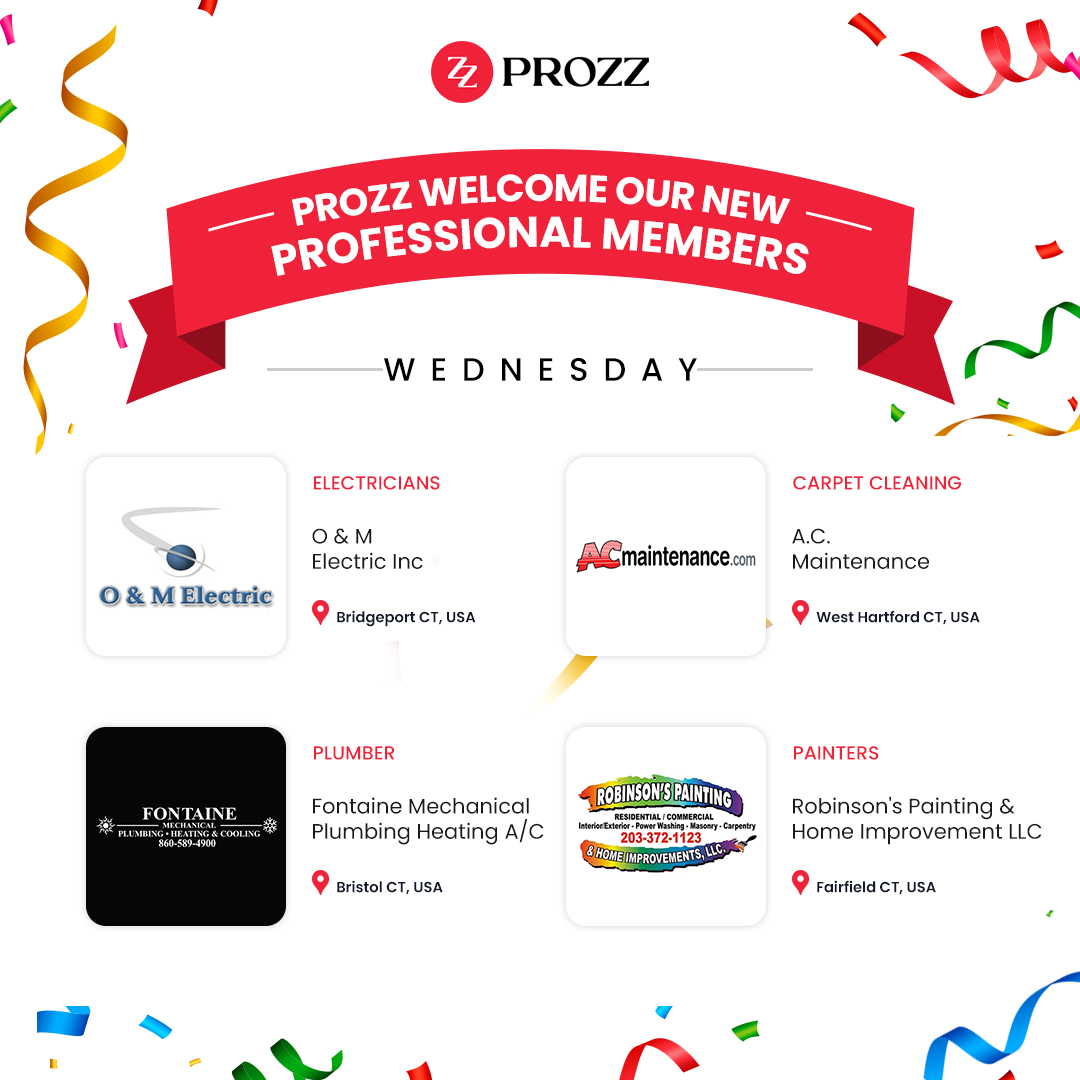 Prozz10's tweet photo. We are pleased to announce our top professionals for the #Wednesday!
Congratulations to Following Business Owners!!
★ Roberge Painting Co Inc
★ O & M Electric Inc
★ Fontaine Mechanical Heating & Air Conditioning INC.
★ A.C. Maintenance
Well deserved!
#Prozz https://t.co/hUT1Mb3Pqt