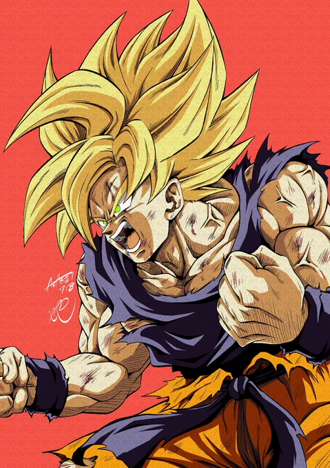 激怒悟空#ドラゴンボール #イラスト 