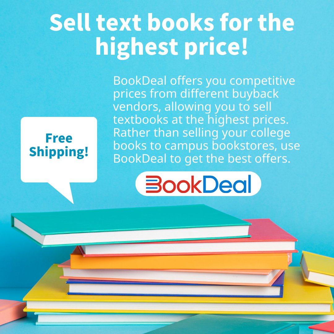 bookdeal20's tweet photo. If you have the supplementals, you can even get a better deal when you sell college textbooks on BookDeal!
💻https://t.co/EOPfK881AB
#bookdeal #universitybooks #collegebooks #usedcollegebooks #usedbooks #selltextbooks #bookstore #buyback #vintagebooks #reading #sellback https://t.co/URW7s1NkJz