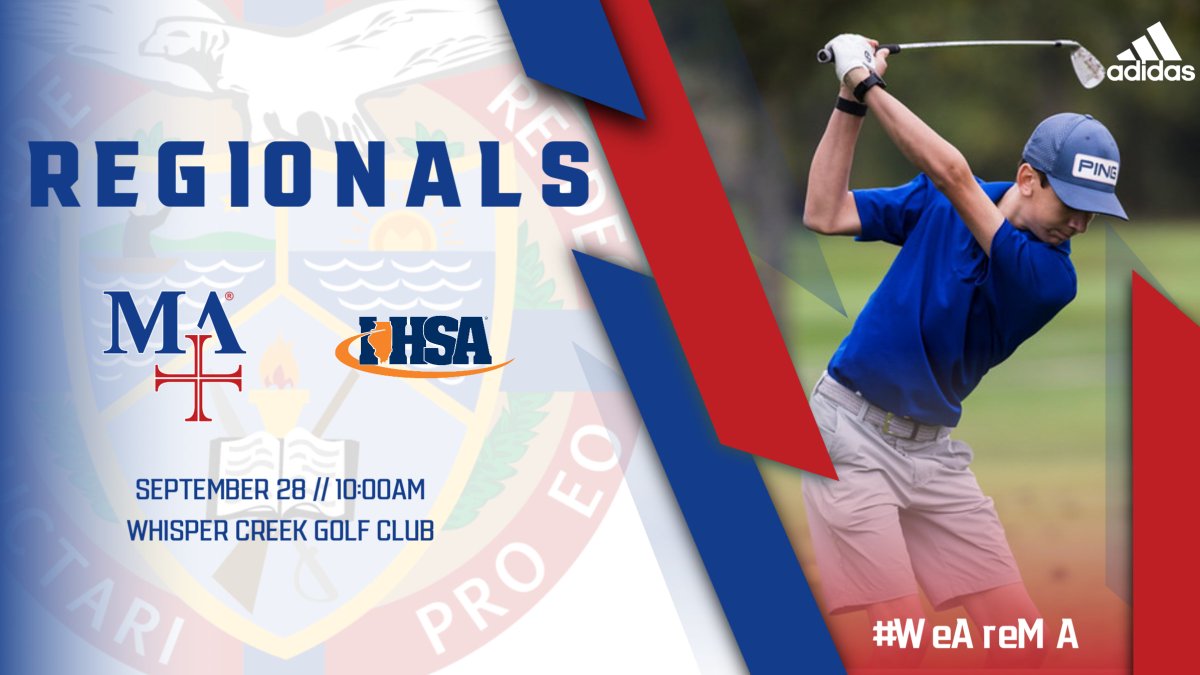 Best of luck to our golf Cadets today as they compete in IHSA Regional play. The team will head to Huntley, IL and play at Whisper Creek Golf Club. Tee off is set for 10:00am. #WeAreMA <a href="/pchabura/">Paul Chabura</a> <a href="/GolfMarmion/">Marmion Golf</a>
