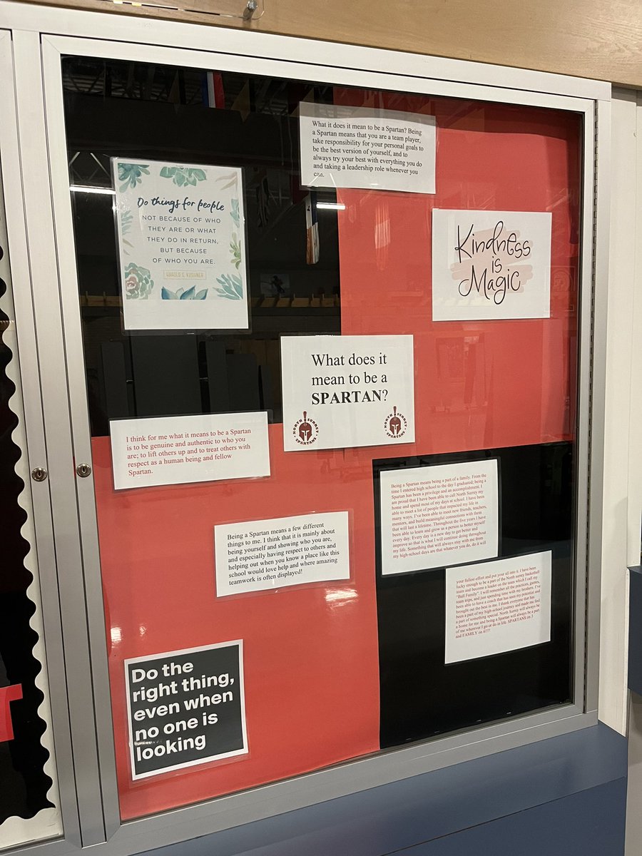 MsRacanelli's tweet photo. Gotcha Spartan is back in full swing this year @NorthSurreySec! Our students are pretty spectacular and they do awesome things around our school. These are all the Gotcha Spartans from the first few weeks of September! 🙌 So proud! 🙌 @Surrey_Schools @JB_Mahli @Di_Christensen https://t.co/GvdANkZxFL