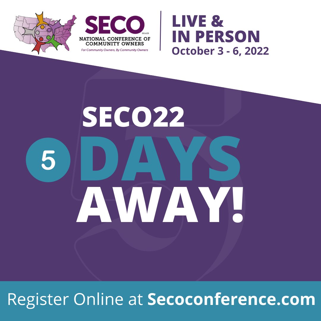 SecoConference's tweet image. We’re five days out from SECO22 and are we couldn’t be more excited to welcome you to Atlanta.

Haven’t registered yet? Secure your SECO22 attendance before it’s too late! secoconference.com

#SECO #SECO22 #CommunityOwners #MHIndustry #MHProfessional