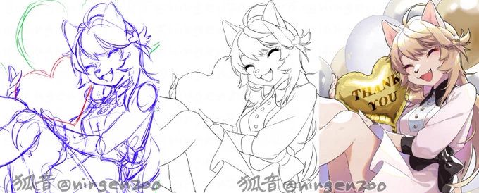 #このタグを見た人はラフ画とその完成絵を見せる
最近のあれそれ 