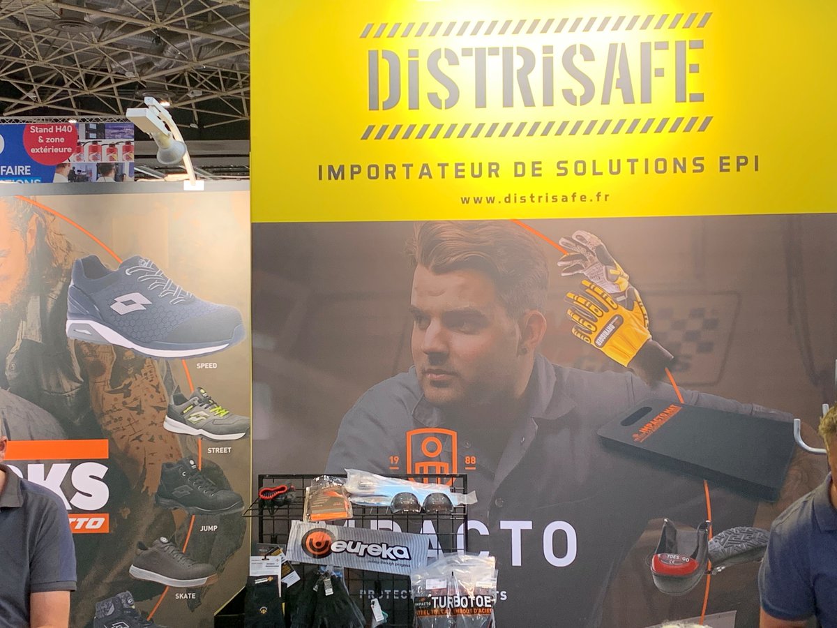 Impacto_Inc's tweet photo. We are always thrilled when our distributors showcase our products. Distrisafe has done a fantastic job with our products in France. They are working hard at the Preventica Lyon Expo in France this week! #impacto #comfortablyworkinghard #france #tradeshow #safetyatwork #ppe https://t.co/R9LeDJ1KT2