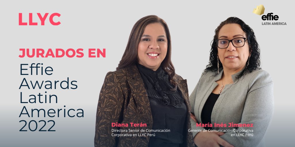 LLYC_Global's tweet photo. Continuamos nuestra apuesta por el sector creativo🎨 @diate y @marines_jc de #LLYCPerú colaboran con @LATAMEffie como jurados para la primera ronda del certamen. Una oportunidad única para aportar toda su experiencia y compartir con los mejores del sector https://t.co/R8aHbM5lCe