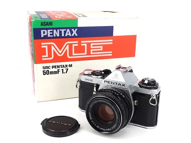 LCE_Colchester's tweet photo. USED JUST IN: Pentax ME + 50mm F1.7 M. Complete with its original box this 35mm film camera is in lovely condition.

Follow the link below to see the full item listing on our website 👇 

https://t.co/QnXlSAolE3 https://t.co/Jz96hKHOmx