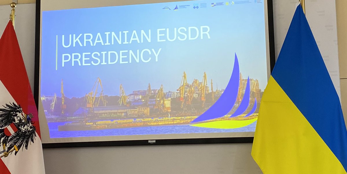 EislGerhard's tweet photo. Ukrainian Deputy Minister Igor Korkhovyi underlining European path of #Ukraine. @UA_EUSDR #EUSDR #StrongerTogether https://t.co/CwGyvREI2L