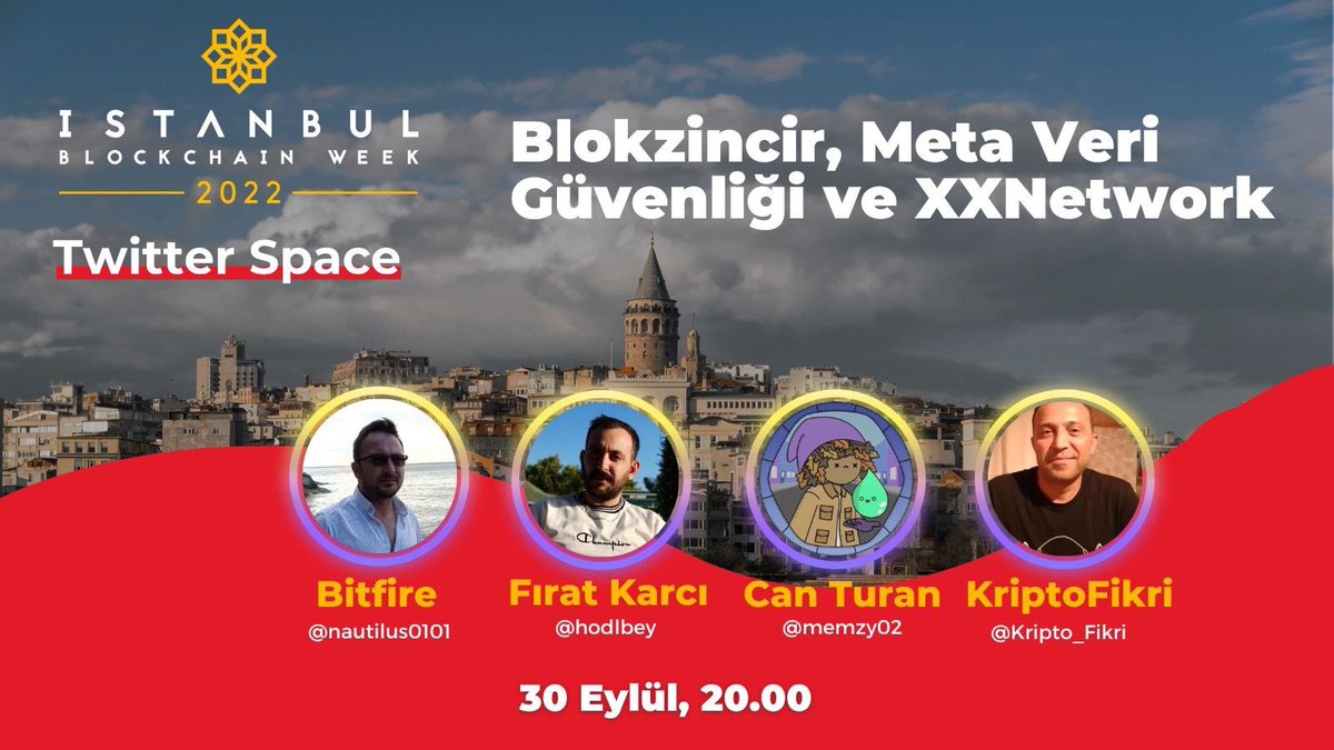istanbulBW's tweet photo. Bu Cuma 20.00’da, blokzincir ve meta veri güvenliği arasındaki ilişkiyi @XXNetworkTR ile inceliyoruz.

@nautilus0101 @hodlbey @memzy02 @kripto_fikri ile kuantumun da odakta olduğu bir Twitter Space yayını olacak. 

Yayına katılanlardan beş kişiye özel sürprizimiz var!

🔔 https://t.co/sx6lWB8JLp