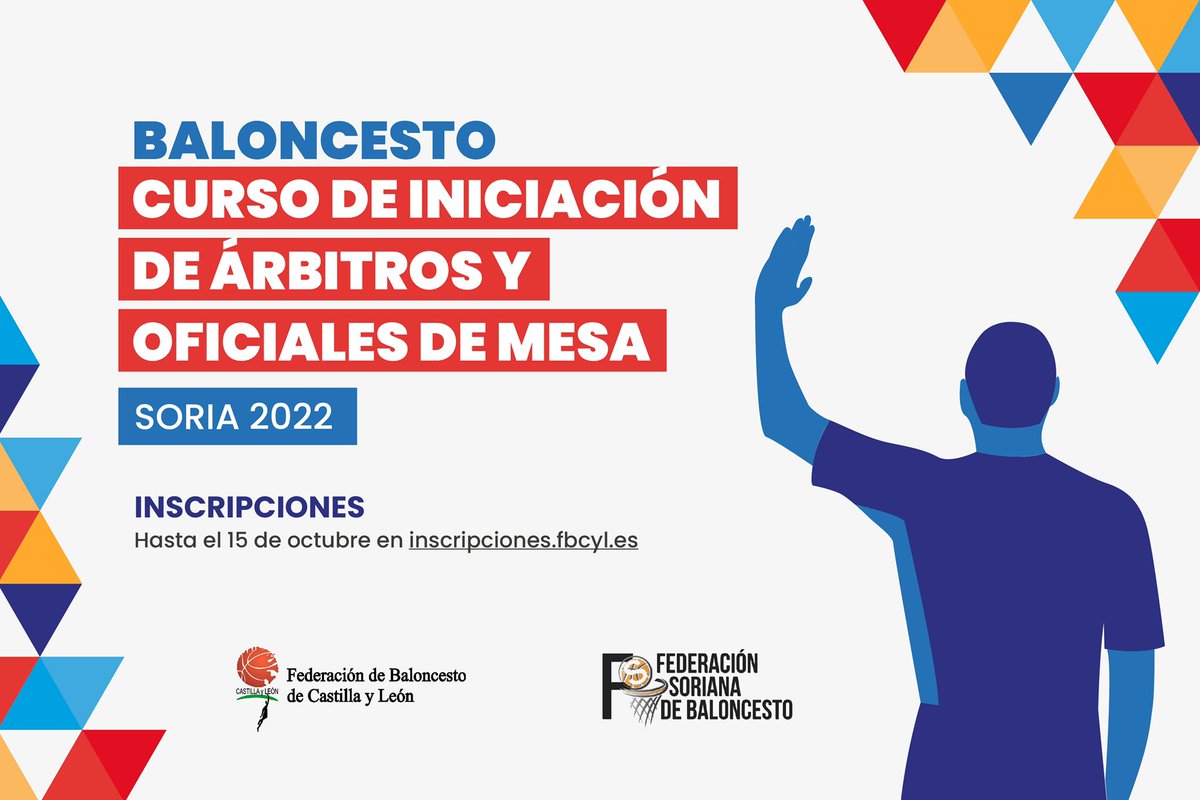 Curso de árbitros y oficiales de mesa de Baloncesto en Soria.
Apúntate y no pierdas la oportunidad de conocer y disfrutar del 🏀 desde otro punto de vista.