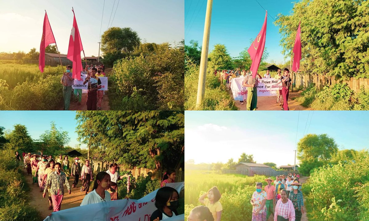 Anti-coup revolutionary strike in Sagaing's Salingyi township, Mount Letpadaung area.

Photo: CJ

#2022Sept28Coup #WarCrimesOfJunta #WhatsHappeningInMyanmar
