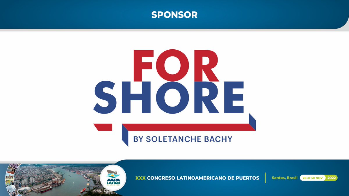 PuertosLatam's tweet photo. 👋Le damos la bienvenida a #ForSHORE como #sponsor del #AAPALATINO 2022.
🏗 Contratista General que lleva a cabo las cuatro etapas del desarrollo de proyectos de infraestructura portuaria: financiamiento, diseño, construcción y mantenimiento.
👉 https://t.co/8oS7gk19nD https://t.co/OJlkD0liRq