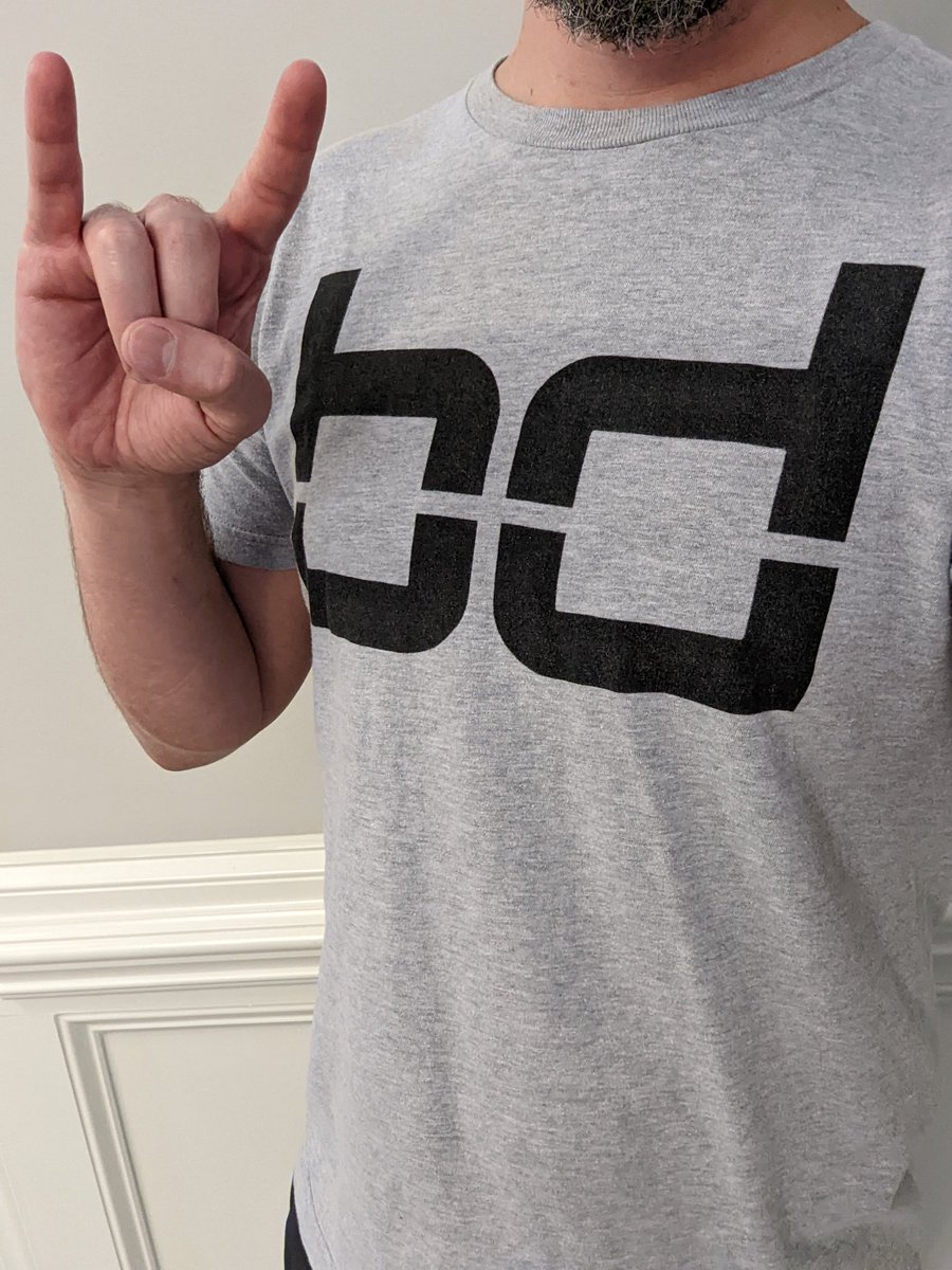 TeeSturtz's tweet photo. @baundiesel Picture of probably my most metal day, also rocking the baun shirt today in solidarity.  Hang in there man. https://t.co/2XoRTF0lGV