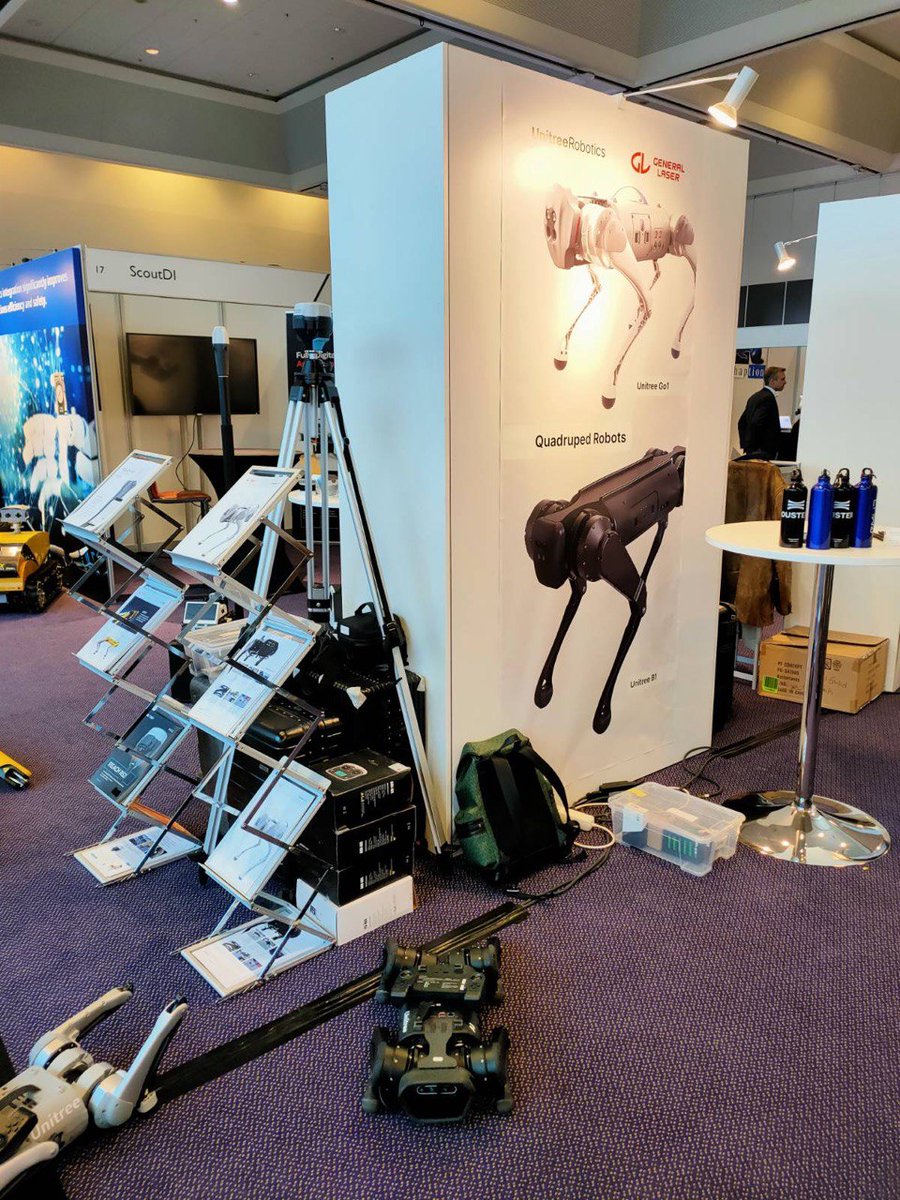 GeneralLaser's tweet image. We are at #SPRINTRobotics World Conference in Amsterdam! Swing by our table to take a look at @emlid Reach RX and @ousterlidar and live demonstration of @UnitreeRobotics quadruped robots, #AgileX mobile robot chassis and Boston Dynamics Spot robot!
