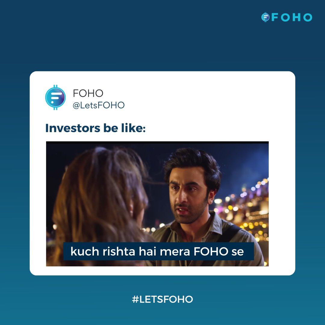 Birthday wishes to one of the finest actors of this generation, Ranbir Kapoor.

Having lit up the screen with so many iconic dialogues, here's one that will relate to your 'rishta' with FOHO. 😉

View properties >> LetsFoho.com

#LetsFOHO $FOHO