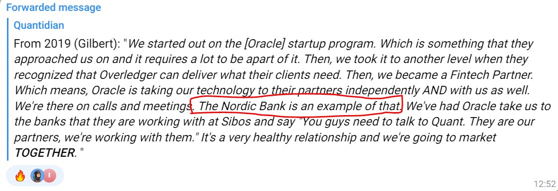 SanNL11's tweet image. IT GETS BETTER🤔

Oracle took $QNT tech to 2 out of 3 central banks involved🏦

Happy coincidence?

#CBDC #HUBANDSPOKE