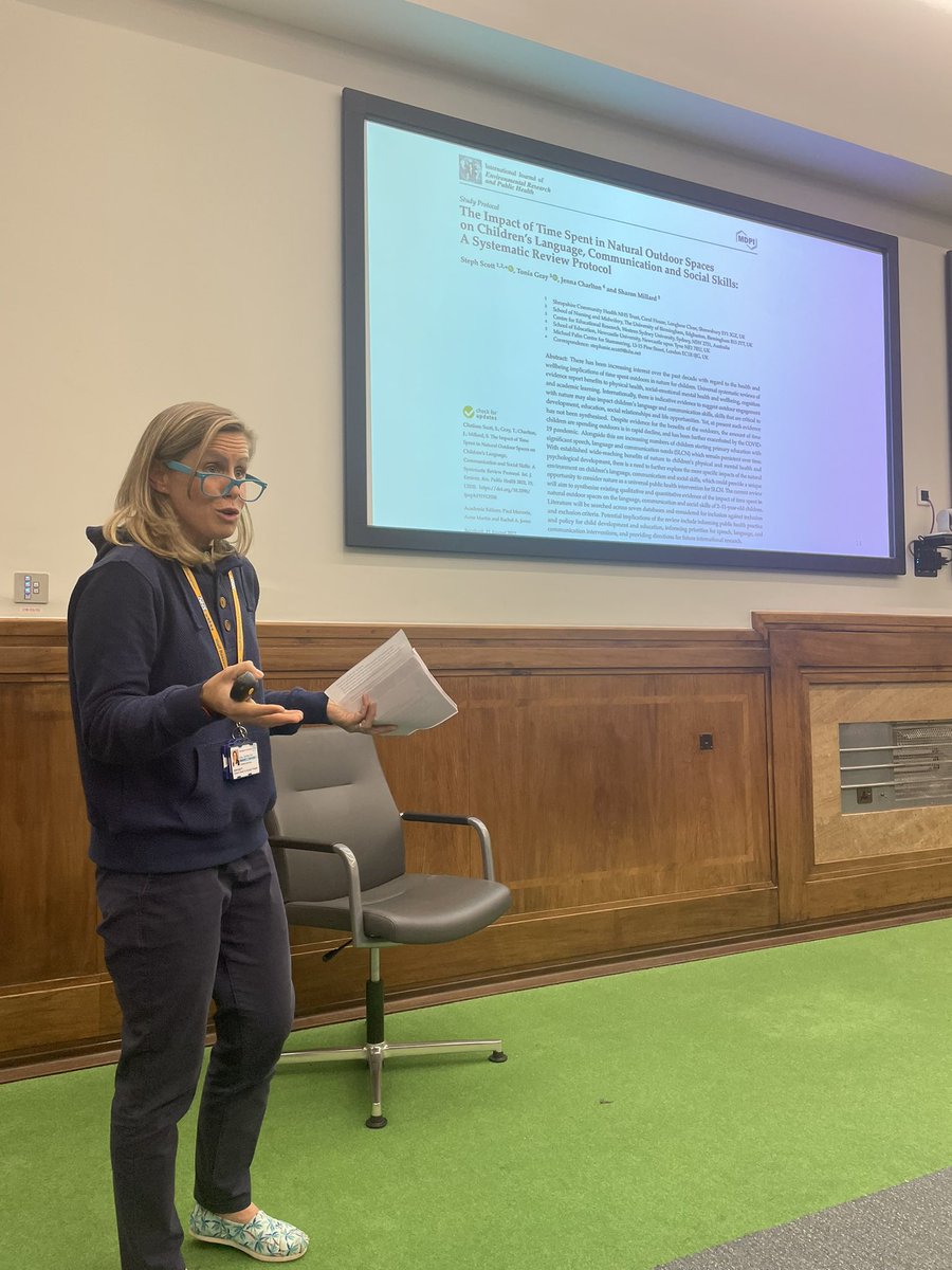 dramatherapy_EM's tweet photo. @stephiscotti telling the next cohort of clinical academic interns about her amazing peer reviewed publication- pinch us! #clinicalacademic https://t.co/QXZsk95AH0