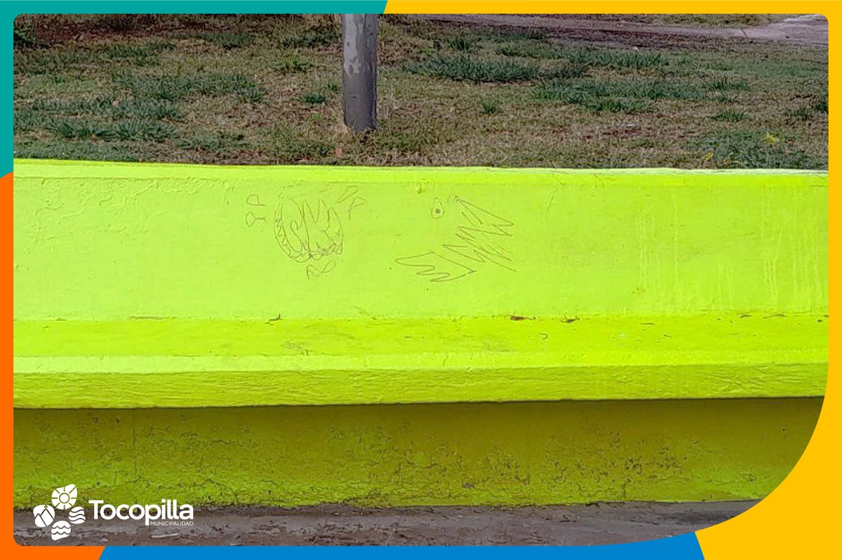 Queremos mostrarles también esta lamentable noticia, hace 2 días el equipo de operaciones se dispuso a pintar parte de la plaza, y en menos de 48 horas ya se encuentran los primeros rayones.🚫😔
#Tocopilla