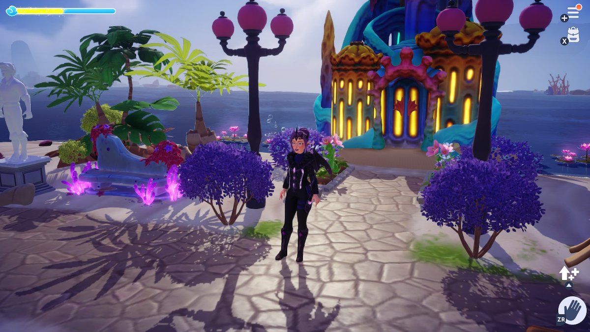 PurpleSobralia's tweet photo. Un petit bout de déco devant chez Ariel #DisneyDreamlightValley  #NintendoSwitch https://t.co/cPZg7d51BX