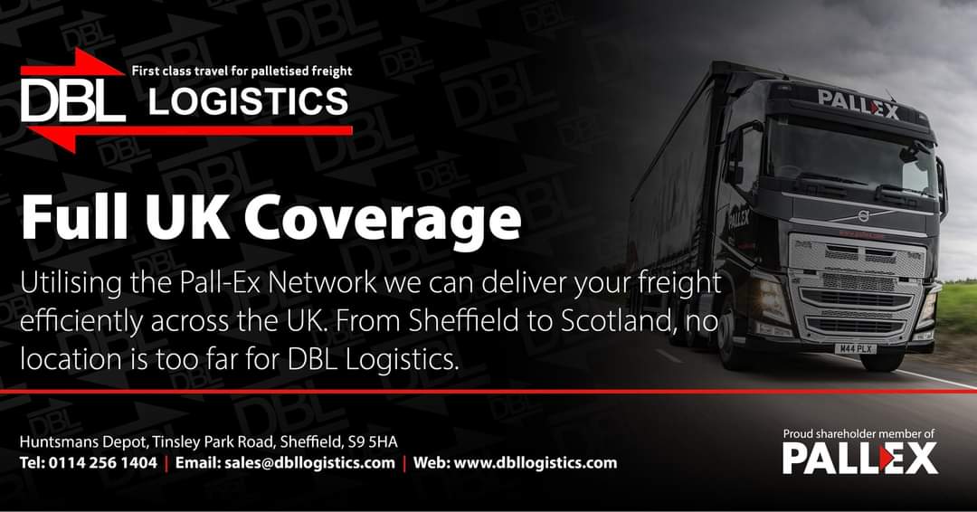 dbllogistics's tweet photo. We get your pallets where they need to be! 

From Sheffield to Stranraer, Barnsley to Brighton, Rotherham to Ross-on-Wye or Worksop to Wycombe. 

Next day, Economy, timed or specific day delivery options available to suit your business needs! https://t.co/Be1Kei1L9o