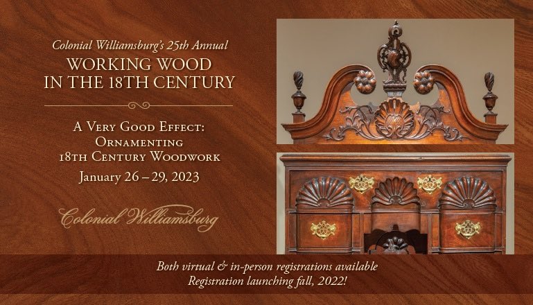 We are pleased to sponsor this wonderful conference again this year. Registration is NOW OPEN.  Details on <a href="/colonialwmsburg/">Colonial Williamsburg</a> website, linked on our home page.