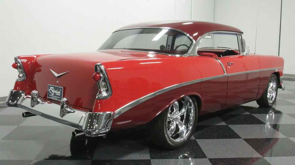 streetsidecars's tweet photo. This 1956 #Chevrolet 210 Hard Top features a 350 cubic inch V8 teamed with an automatic transmission.

Link: https://t.co/pZfM4t1OK4

#classicchevrolet #chevrolet210 #chevy210 #trifive #trifivechevy #classiccar #collectorcar #vintagecar #cars #engine #horsepower #carporn https://t.co/BRPF06zOhw