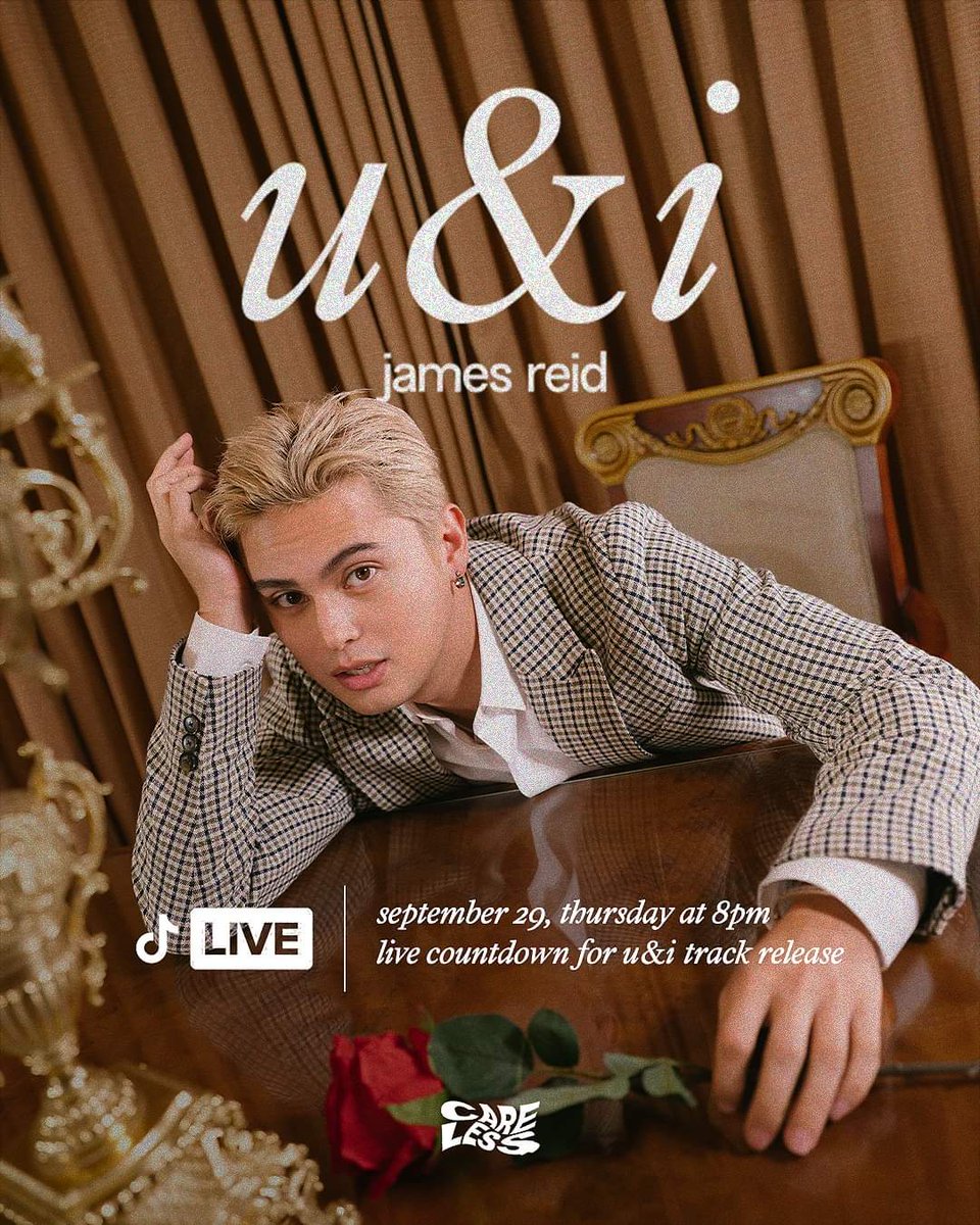 Maglalabas ng bagong kanta si James Reid sa Careless Music TikTok account bukas, September 29.

Pinamagatang "U &amp; I" ang bagong single ni James Reid.

📷: TikTok Philippines