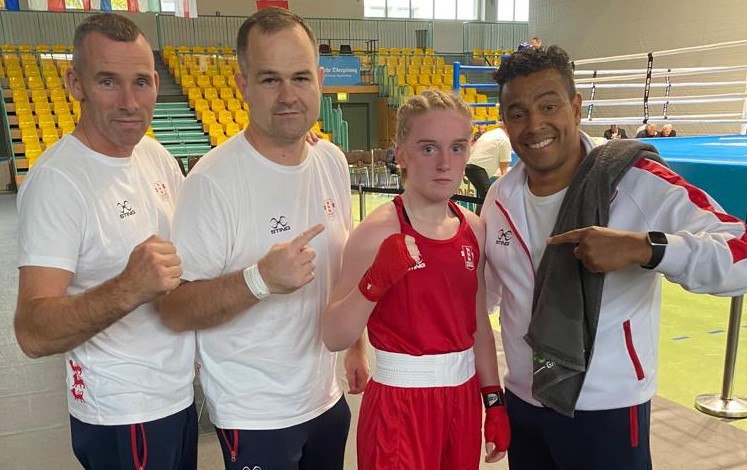 BRANDENBURG RESULT 🥊

Under 57kg - Emily Whitworth (England 🏴󠁧󠁢󠁥󠁮󠁧󠁿) beat Chisovalantou Koutsochristou (Germany 🇩🇪) by unanimous decision👊

Congrats, Emily! 🙌 #TeamEngland 

#EnglandBoxing #BrandenburgCup2022
